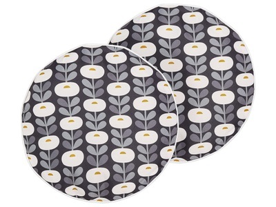 Beliani, Kissen 2er Set aus Polyester Modern VALSORDA Kissen 2er Set aus Polyester Modern VALSORDA, Beliani - Gartenkissen 2er Set aus Polyester Modern VALSORDA, One Size, Rauch