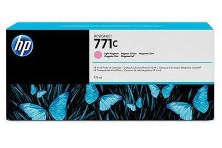 Hp, HP 771C Magenta hell DesignJet Druckerpatrone, 775 ml, Hewlett Packard Tintenpatrone, hell-rot, No.771C, B6Y11A, (775ml)