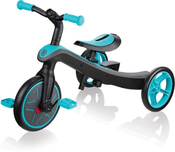 GLOBBER, Dreirad Explorer 2 in 1, Kinderfahrzeug, Globber Trike Explorer 2 in 1 Laufrad blau