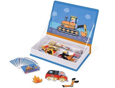 Janod, Janod Magneti'book Fahrzeuge, Magnetbuch FAHRZEUGE 68-teilig
