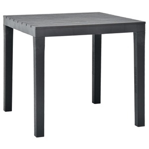 Diverse Hardware, Gartentisch Anthrazit 78 x 78 x 72 cm Kunststoff