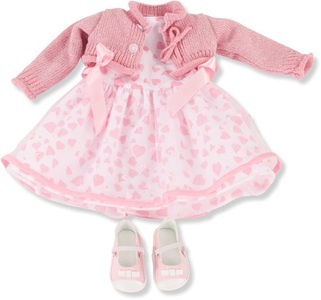 undefined, Götz Ensemble Pink Love 45-50cm Kleid, Strickjacke und Schuhe, 