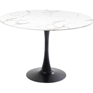 Kare Design, Tisch Schickeria Marmor weiss rund 110, Tisch Schickeria Marmor weiss rund 110