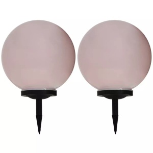 vidaXL, vidaXL Solar-Außenleuchten 2 Stk. LED Kugelförmig 40 cm RGB, vidaXL Außen-Solarlampen 2 Stk. LED Kugel 40 cm RGB