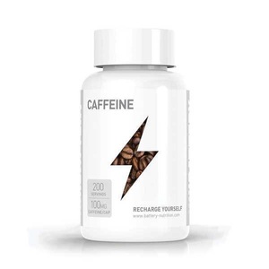 Battery Nutrition, Battery Caffeine, 200 caps, Battery Caffeine 200 Kapseln