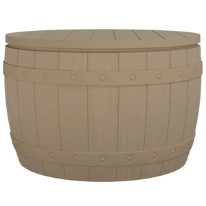 vidaXL, vidaXL 3-in-1 Gartenbox Hellbraun Polypropylen, vidaXL 3-in-1 Gartenbox Hellbraun Polypropylen