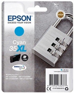 Epson, Original Tintenpatrone cyan Epson No. 35XL, T347240, Epson Tintenpatrone, blau, T359240, (1'900 Seiten)
