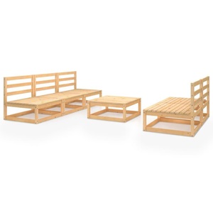 vidaXL, vidaXL 6-tlg. Garten-Lounge-Set Massivholz Kiefer, 