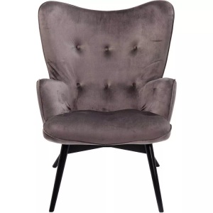 Kare Design, Sessel Vicky Velvet Grey, Sessel Vicky Velvet Grey