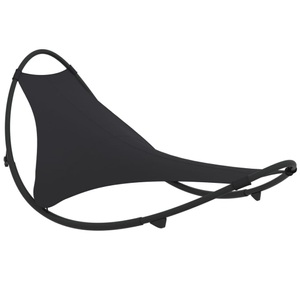 vidaXL, vidaXL Schaukelliege mit Rollen Stahl & Textilene Schwarz, vidaXL Schaukelliege mit Rollen Stahl & Textilene Schwarz