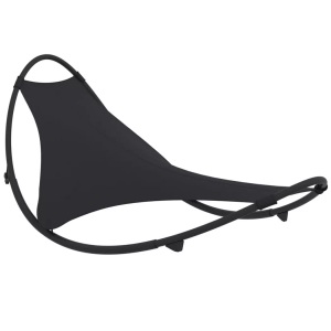 vidaXL, vidaXL Schaukelliege mit Rollen Stahl & Textilene Schwarz, vidaXL Schaukelliege mit Rollen Stahl & Textilene Schwarz