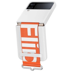 Samsung, Samsung Galaxy Z Flip4 Silicone Cover with Strap - White Hülle, 