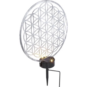 mutoni light, Solarleuchte Metall silberfarben 2xLED, Solarleuchte Metall silberfarben 2xLED
