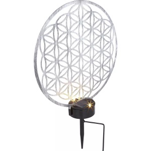 mutoni light, Solarleuchte Metall silberfarben 2xLED, Solarleuchte Metall silberfarben 2xLED