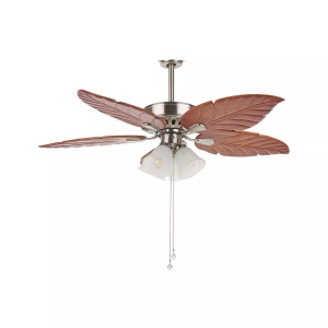 Beliani, Deckenventilator Aus Holz Retro Gila Unisex, Beliani - Deckenventilator mit Licht aus Eisen Retro GILA, Light Beige, One Size