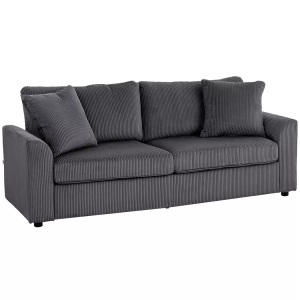 HOMCOM, HOMCOM - 3 Sitzer Sofa, One Size, Grau