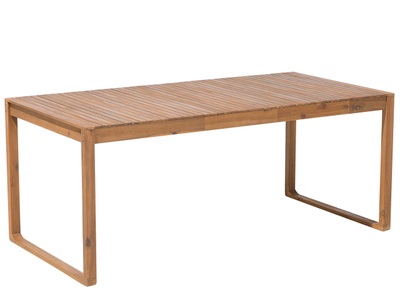Beliani, Beliani Gartentisch Akazienholz 180 x 90 cm SASSARI, Beliani - Gartentisch aus Akazienholz Klassisch SASSARI, One Size, Light Beige