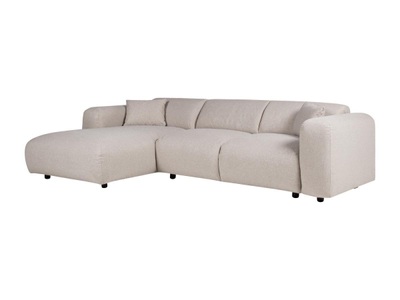 Vente-unique, Großes Ecksofa - Ecke links - melierter Stoff - Beige- POGNI Großes Ecksofa - Ecke links - melierter Stoff - Beige- POGNI