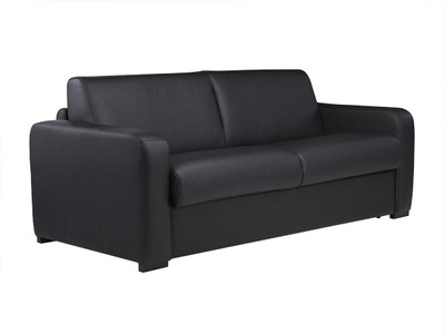 Vente-unique, Schlafsofa mit Matratze 3Sitzer Leder Matratze BEVIS Schlafsofa mit Matratze 3Sitzer Leder Matratze BEVIS, 