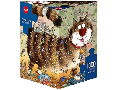 undefined, Cat's Life (Puzzle), Heye - Cat's Life, Degano, 1000 Teile