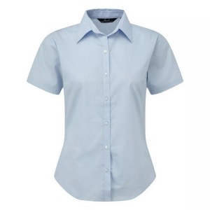 Premier, Kurzarm Popeline Bluse Arbeitshemd Damen Hellblau 46, PREMIER - Kurzarm Popeline Bluse Arbeitshemd, für Damen, Hellblau, Größe 46