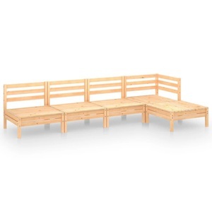 vidaXL, vidaXL 5-tlg. Garten-Lounge-Set Massivholz Kiefer, 