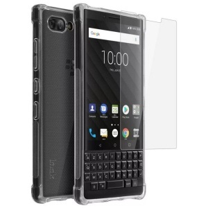 Blackberry, IMAK - BlackBerry Key2 Gummi Case Skin Feel Airbag Hülle - Transparent, Imak - BlackBerry KEY2 360° Schutz-Set, Transparent