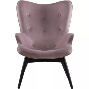 mutoni casual, Sessel Samt rosa, SalesFever Sessel, (1 St.), Zierknöpfe in der Rückenlehne