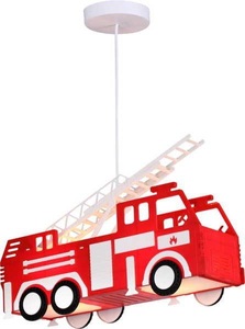mutoni light, Hängeleuchte Kita, Globo Kinderhängeleuchte , 15726 , Multicolor , Metall, Kunststoff , Auto , 13.5x120 cm , 004558141001