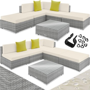 TecTake, Rattan Lounge mit Aluminiumgestell Paris Rattan Lounge mit Aluminiumgestell Paris, 