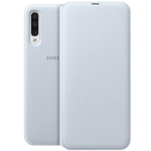 Samsung, Samsung Galaxy A50 Leder Wallet Cover Tasche Weiss (EF-WA505PWEGWW), 