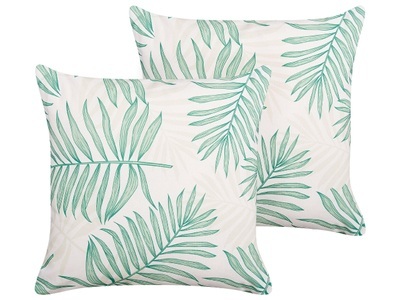 Beliani, Kissen 2er Set aus Polyester Modern POGGIO Kissen 2er Set aus Polyester Modern POGGIO, Beliani - Gartenkissen 2er Set aus Polyester Modern POGGIO, One Size, Perle