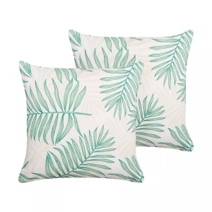 Beliani, Kissen 2er Set aus Polyester Modern POGGIO Kissen 2er Set aus Polyester Modern POGGIO, Beliani - Gartenkissen 2er Set aus Polyester Modern POGGIO, One Size, Perle