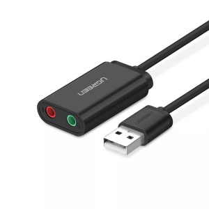 Ugreen, Ugreen USB 2.0 externer Soundadapter - Schwarz, UGREEN 30724 - Externe USB Soundkarte (Schwarz)