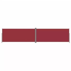vidaXL, vidaXL Seitenmarkise Ausziehbar Rot 220x1000 cm, vidaXL Seitenmarkise Ausziehbar Rot 220x1000 cm
