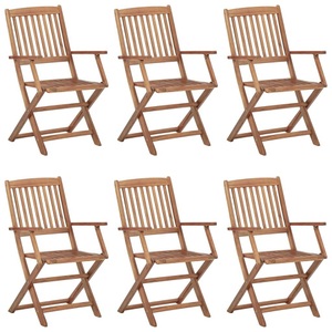 vidaXL, vidaXL Klappbare Gartenstühle 6 Stk. Massivholz Akazie