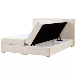 Beliani, Beliani - Boxspringbett mit Stauraum aus Stoff Modern MAJOR, 180x200 cm