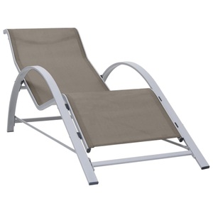 vidaXL, vidaXL Sonnenliege Textilene und Aluminium Taupe
