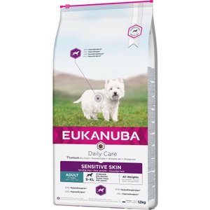Eukanuba, Eukanuba Adult Daily Care Sensitive Skin - 12 kg, EUKANUBA Trockenfutter Hund Daily Care Sensible Haut Adult 12 kg