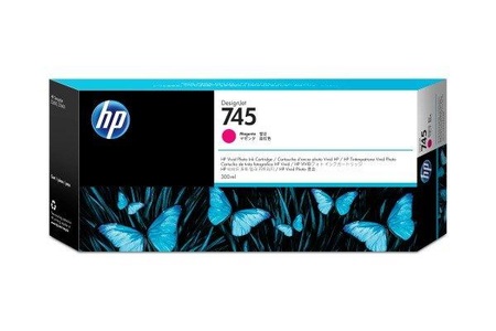 Hp, HP 745 DesignJet Druckerpatrone Magenta, 300 ml, Hewlett Packard Tintenpatrone, rot, No.745, F9K01A, (300ml)