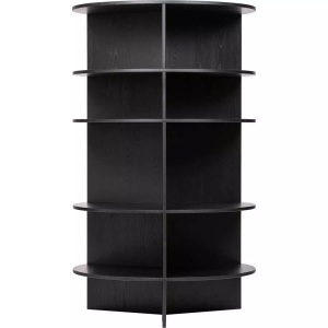 mutoni casual, Bücherregal Trian Tower Rund Holz Schwarz (FSC), Bücherregal Trian Tower Rund Holz Schwarz (FSC)