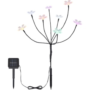 mutoni light, Solarleuchte Metall schwarz 8xLED, Globo Solarleuchte , Solar , Klar , Kunststoff , 60x62 cm , mit Schalter , 004558408203