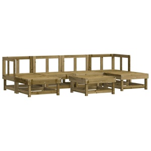 vidaXL, vidaXL 7-tlg. Garten-Lounge-Set Kiefernholz Imprägniert, vidaXL 7-tlg. Garten-Lounge-Set Kiefernholz Imprägniert