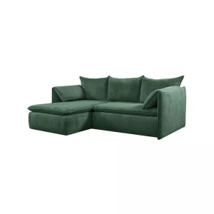 Vente-unique, Ecksofa mit Schlaffunktion - Ecke links - Cord - Grün - TEODORA Ecksofa mit Schlaffunktion - Ecke links - Cord - Grün - TEODORA