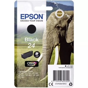 Epson, Epson T24 schwarz Tintenpatrone, Epson Tintenpatrone, schwarz, T242140, (360 Seiten)