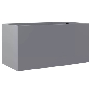 vidaXL, vidaXL Pflanzkübel Silbern 62x30x29 cm Verzinkter Stahl, vidaXL Pflanzkübel Silbern 62x30x29 cm Verzinkter Stahl