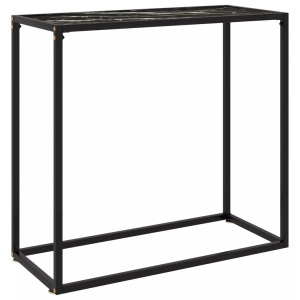 vidaXL, vidaXL Konsolentisch Schwarz 80x35x75 cm Hartglas, vidaXL Konsolentisch Schwarz 80x35x75 cm Hartglas