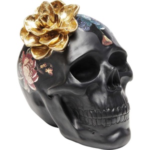 Kare Design, Deko Objekt Flower Skull 22cm, KARE Dekofigur »Deko Flower Skull 22 cm«