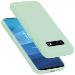 Cadorabo, Hülle für Samsung Galaxy S10 PLUS TPU Silikon Liquid, Cadorabo - Hülle für Samsung Galaxy S10 PLUS TPU Silikon Liquid, Hellgrün