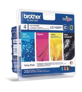 Brother, Brother Valuepack cyan magenta yellow black Tintenpatrone, Brother Tintenpatrone, blau/rot/gelb/schwarz, Valuepack, LC-1100HYVAL